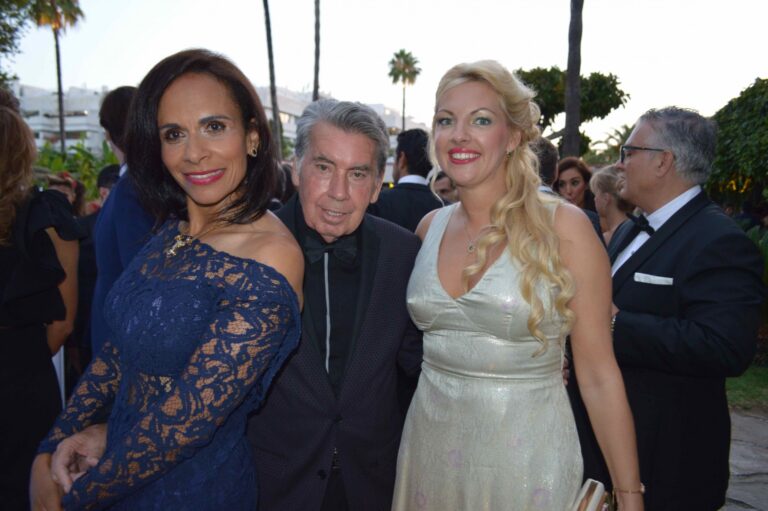 Claudia Rodrigues, Manolo Santana, Annika Urm at Global Gift Gala Marbella