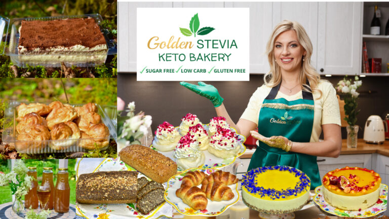Golden Stevia Keto Bakery sugar free gluten free low carb high fat Annika Urm sugar free low carb gluten free